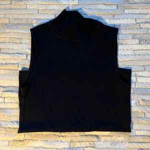 rag & bone sleeveless tneck with sheer detail